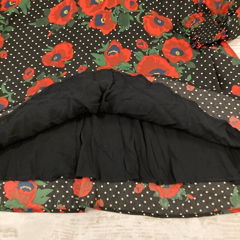 FREE PEOPLE MORNING LIGHT DRESS BLACK COMBO SIZE 8 - Picture 8 of 13